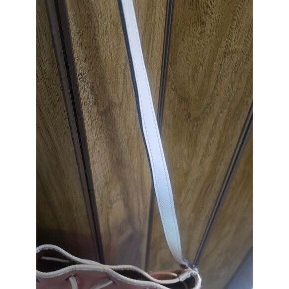 Patricia Nash Brindisi Leather Bucket Bag Pink Aztec Lacing Cinch Crossbody - Picture 8 of 16